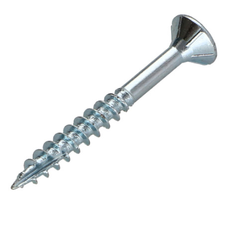 Parafusos de madeira e aglomerado TEKOR cabeça fresada dentado 3,5 x 35 roscado sobre 21 TORX T15 Aço zinco branco