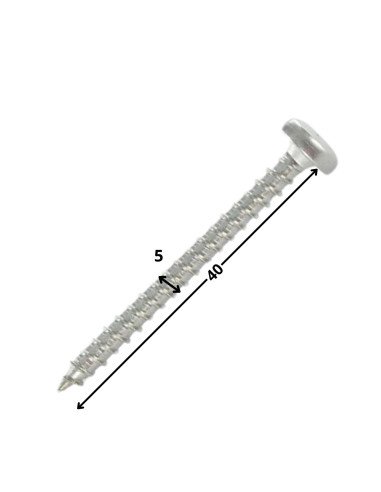 Parafuso de madeira aglomerado cabeça redonda 5X40 TORX T25 Aço zinco branco