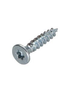 Parafusos de madeira e aglomerado TEKOR cabeça fresada dentado 3,5 x 16 TORX T15 Aço zinco branco rosca total cut