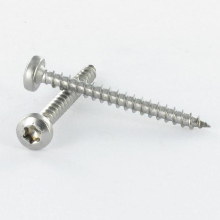 Parafuso de madeira aglomerado cabeça redonda 5X25 TORX T25 Aço zinco branco