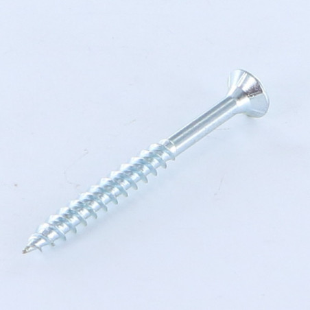 Parafuso de madeira aglomerado cabeça fresada TORX T25 4,5X50 rosca parcial Aço zinco branco