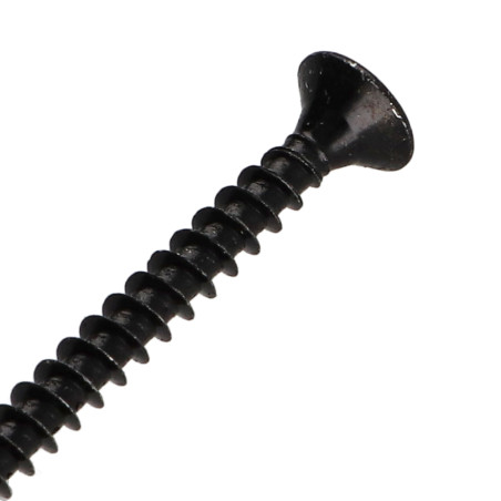 Parafuso de madeira aglomerado cabeça fresada Pozi PZ6 5X60 rosca total Aço zinco preto