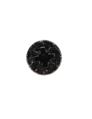 Parafuso de madeira aglomerado cabeça fresada Pozi PZ6 5X60 rosca total Aço zinco preto