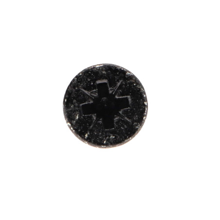 Parafuso de madeira aglomerado cabeça fresada Pozi PZ6 5X60 rosca total Aço zinco preto