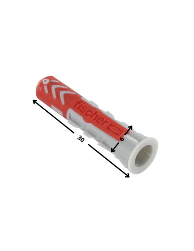 Bucha Nylon DUOPOWER Fischer 6X30 sem Parafuso - Parafuso Express