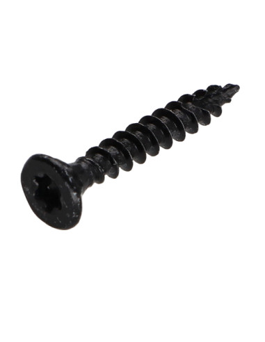Parafuso de madeira aglomerado cabeça fresada TORX T20 4X40 roscado sobre 24 Aço zinco preto