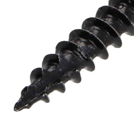 Parafuso de madeira aglomerado cabeça fresada TORX T20 4X40 roscado sobre 24 Aço zinco preto
