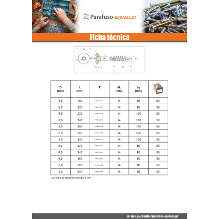 Parafuso de moldura TEKOR cabeça fresada dentado TORX T25 5X90 roscado sobre 47 cut ponto antifenda tipo 17 Aço