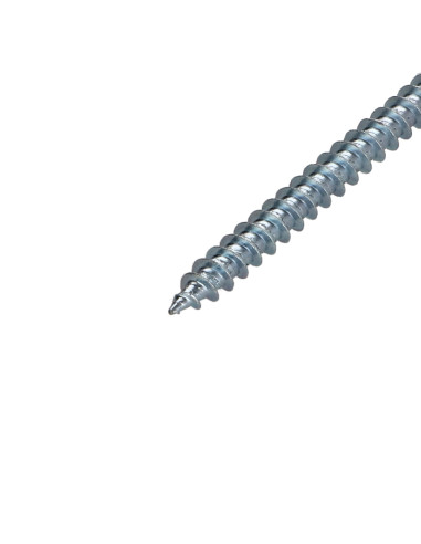 Parafuso de madeira aglomerado cabeça fresada Pozi PZ6 4,5X60 rosca total Aço zinco branco
