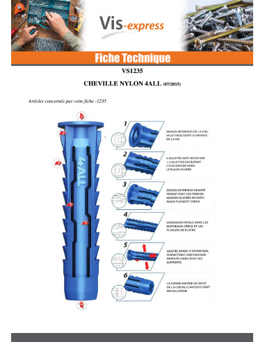 Bucha Nylon 10X50 4ALL RAWLPLUG - Parafuso Express