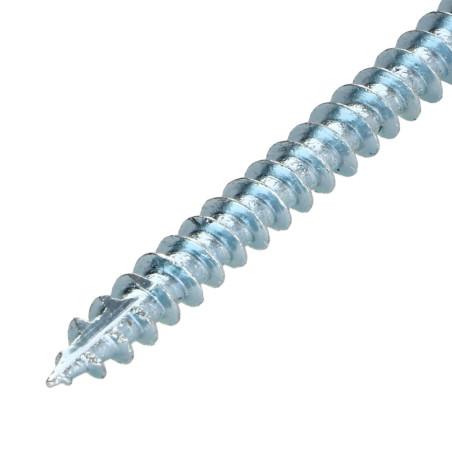 Parafusos de madeira e aglomerado TEKOR cabeça fresada dentado 5X120 roscado sobre 70 TORX T25 Aço zinco branco cut