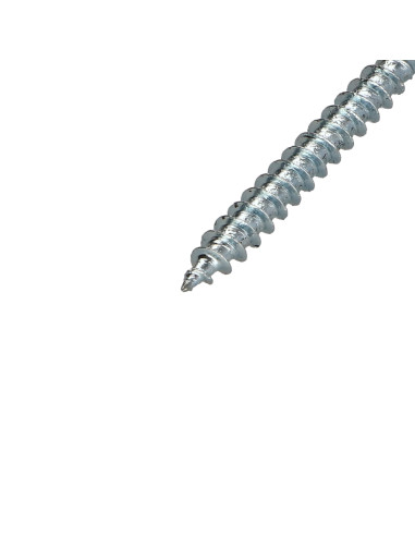 Parafuso de madeira aglomerado cabeça fresada Pozi PZ7 6X50 rosca total Aço zinco branco