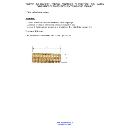 Bucha Bronze 10X28 M8 - Parafuso Express