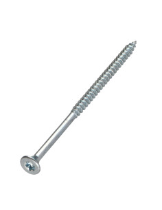 Parafusos de madeira e aglomerado TEKOR cabeça fresada dentado 5X80 roscado sobre 48 TORX T25 Aço zinco branco cut