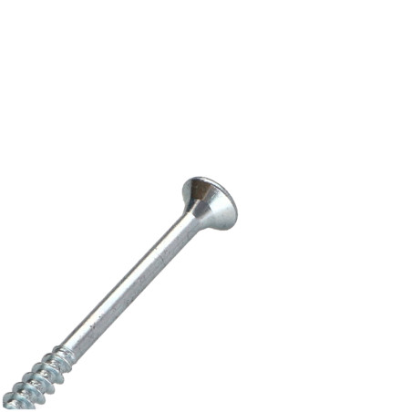 Parafusos de madeira e aglomerado TEKOR cabeça fresada dentado 5X80 roscado sobre 48 TORX T25 Aço zinco branco cut