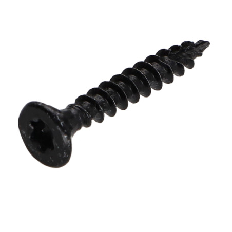 Parafusos de madeira e aglomerado TEKOR cabeça fresada dentado 4X35 TORX T20 Aço zinco preto rosca total cut ponto