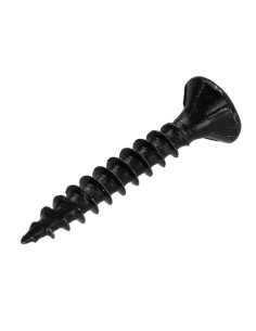 Parafusos de madeira e aglomerado TEKOR cabeça fresada dentado 4X35 TORX T20 Aço zinco preto rosca total cut ponto 2