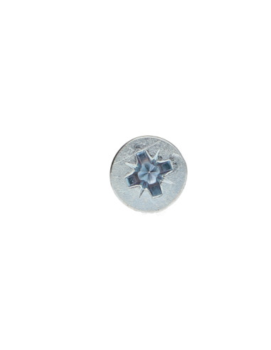 Parafuso de madeira aglomerado cabeça fresada Pozi PZ6 4X70 Aço zinco branco