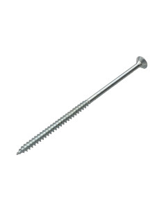 Parafuso de madeira aglomerado cabeça fresada TORX T30 6X130 roscado sobre 70 Aço zinco branco 2