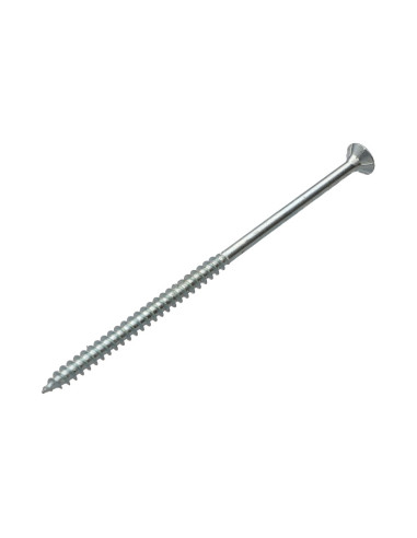 Parafuso de madeira aglomerado cabeça fresada TORX T30 6X130 roscado sobre 70 Aço zinco branco