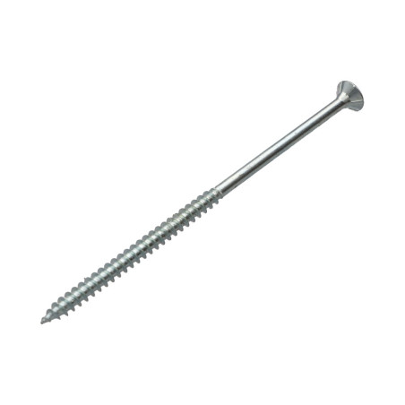 Parafuso de madeira aglomerado cabeça fresada TORX T30 6X130 roscado sobre 70 Aço zinco branco