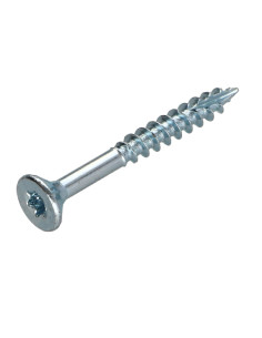 Parafusos de madeira e aglomerado TEKOR cabeça fresada dentado 4X40 roscado sobre 24 TORX T20 Aço zinco branco cut