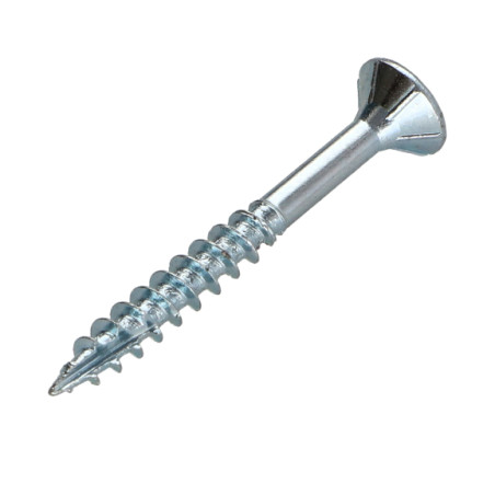 Parafusos de madeira e aglomerado TEKOR cabeça fresada dentado 4X40 roscado sobre 24 TORX T20 Aço zinco branco cut