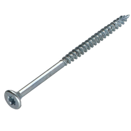 Parafusos de madeira e aglomerado TEKOR cabeça fresada dentado 5X60 roscado sobre 36 TORX T25 Aço zinco branco cut