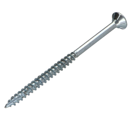 Parafusos de madeira e aglomerado TEKOR cabeça fresada dentado 5X60 roscado sobre 36 TORX T25 Aço zinco branco cut