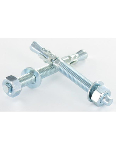 Bucha metálica Fixações M8X120 Aço zinco branco