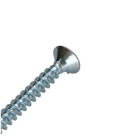 Parafuso de madeira aglomerado cabeça fresada Pozi 5X80 Aço zinco branco