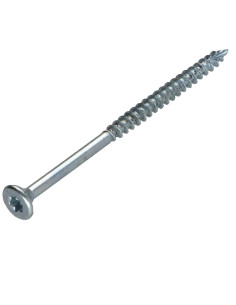 Parafusos de madeira e aglomerado TEKOR cabeça fresada dentado 4,5X70 roscado sobre 42 TORX T25 Aço zinco branco cut