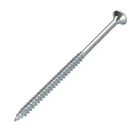 Parafusos de madeira e aglomerado TEKOR cabeça fresada dentado 6X90 roscado sobre 60 TORX T30 Aço zinco branco cut