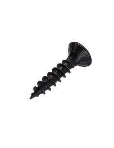Parafusos de madeira e aglomerado TEKOR cabeça fresada dentado 4X20 TORX T20 Aço zinco preto rosca total cut ponto 2