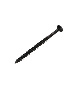 Parafuso de madeira aglomerado cabeça fresada Pozi PZ6 5X80 rosca parcial Aço zinco preto 2