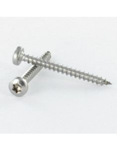 Parafuso de madeira aglomerado cabeça redonda 5X60 TORX T25 Aço zinco branco