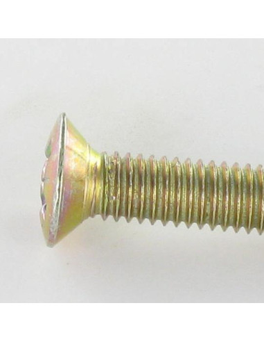 Parafuso de metais cabeça fresada de panela Pozi M6X35 Dicromato