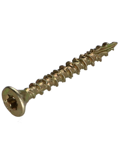 Parafusos de madeira e aglomerado TEKOR cabeça fresada dentado 4X45 roscado sobre 27 TORX T20 ZBCR3+ cut ponto