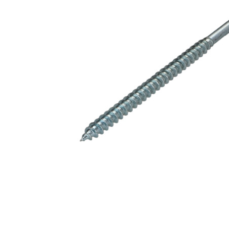 Parafuso de madeira aglomerado cabeça fresada Pozi PZ7 6X120 rosca parcial Aço zinco branco