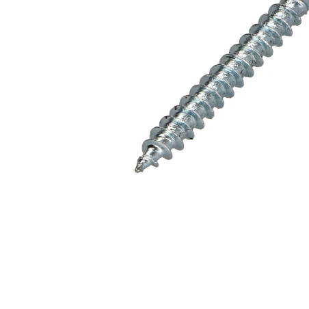 Parafuso de madeira aglomerado cabeça fresada Pozi PZ5 3x30 rosca total Aço zinco branco microparafusos