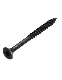 Parafusos de madeira e aglomerado TEKOR cabeça fresada dentado 6X70 roscado sobre 42 TORX T30 Aço zinco preto cut