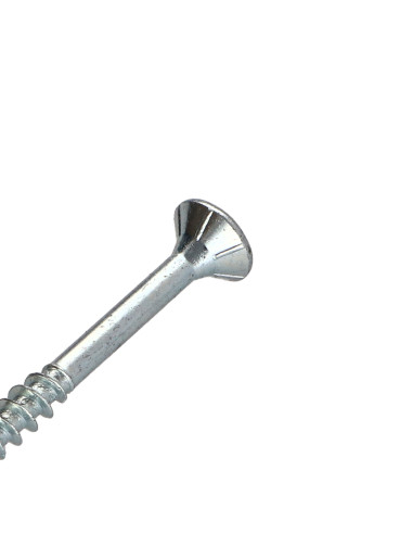 Parafusos de madeira e aglomerado TEKOR cabeça fresada dentado Pozi PZ6 5X60 roscado sobre 40 cut ponto antifenda