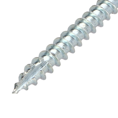 Parafusos de madeira e aglomerado TEKOR cabeça fresada dentado 3,5 x 30 TORX T15 Aço zinco branco rosca total cut