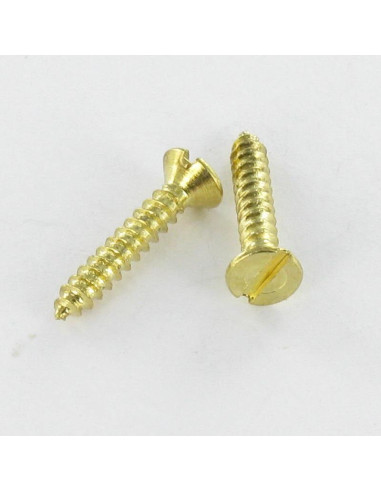 Parafuso de chapa cabeça fresada sulcada 2,9X16 Aço latonado
