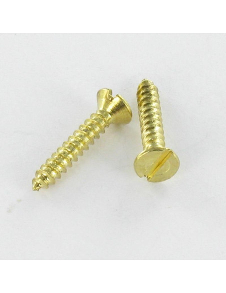 Parafuso de chapa cabeça fresada sulcada 2,9X16 Aço latonado