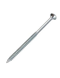 Parafusos de madeira e aglomerado TEKOR cabeça fresada dentado 6X80 roscado sobre 48 TORX T30 Aço zinco branco cut 2