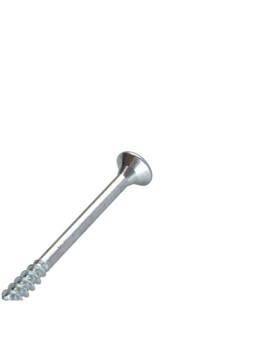 Parafusos de madeira e aglomerado TEKOR cabeça fresada dentado 6X80 roscado sobre 48 TORX T30 Aço zinco branco cut