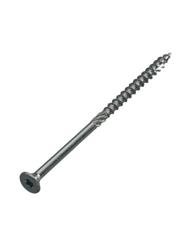 Parafuso de madeira aglomerado cabeça fresada TORX T30 6X100 roscado sobre 60 Aço zinco branco