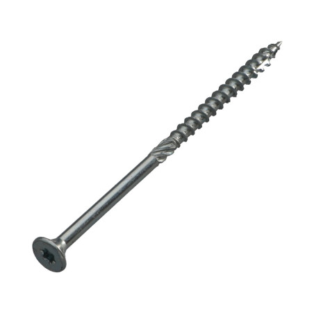 Parafuso de madeira aglomerado cabeça fresada TORX T30 6X100 roscado sobre 60 Aço zinco branco