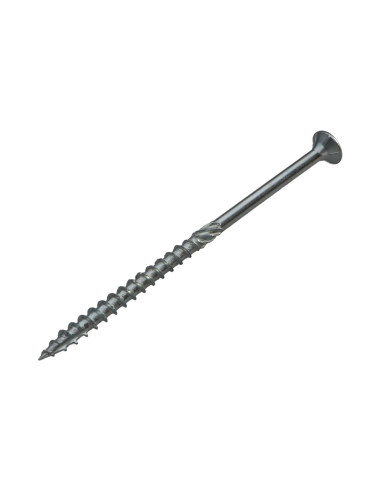 Parafuso de madeira aglomerado cabeça fresada TORX T30 6X100 roscado sobre 60 Aço zinco branco
